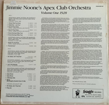 Jimmie Noone's Apex Club Orchestra : Volume One 1928 (LP, Comp, Mono, RE)