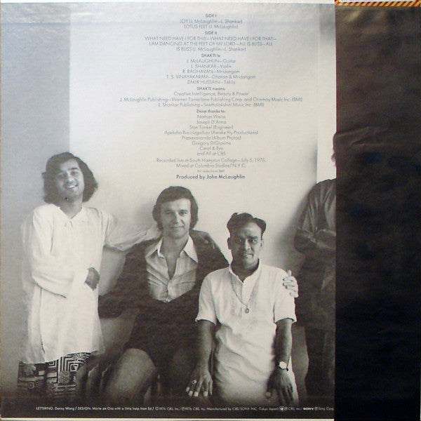 Shakti (2) = シャクティ* : Shakti With John McLaughlin = ウィズ・ジョン・マクラフリン (LP, Album)
