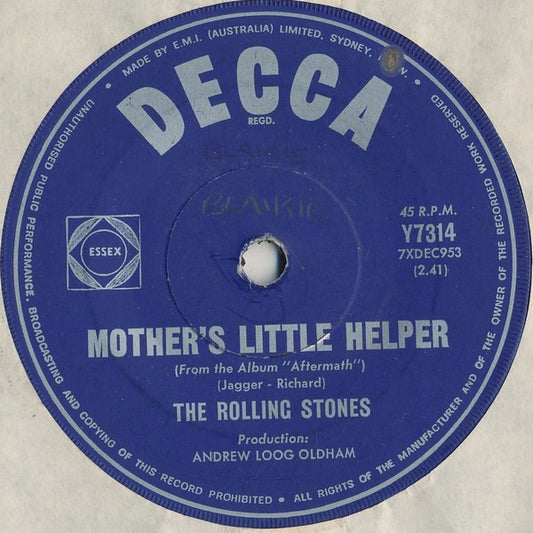 The Rolling Stones : Mother's Little Helper (7", Single, Mono)