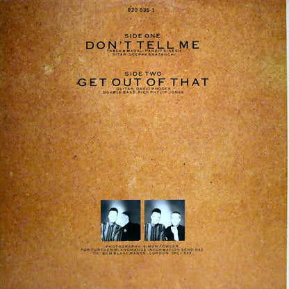Blancmange : Don't Tell Me (12", EP)