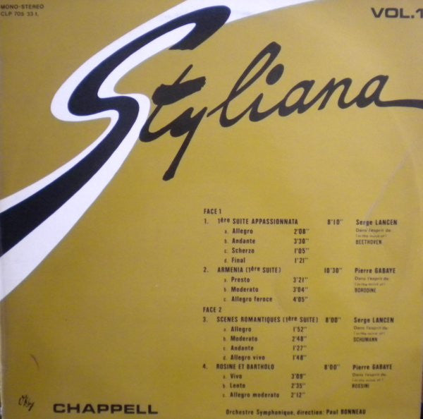 Paul Bonneau : Styliana Vol.1 (LP)