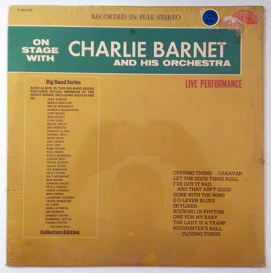 Charlie Barnet And His Orchestra : On Stage With (LP)