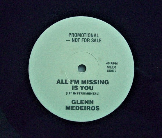 Glenn Medeiros : All I'm Missing Is You (12", Single, Promo)