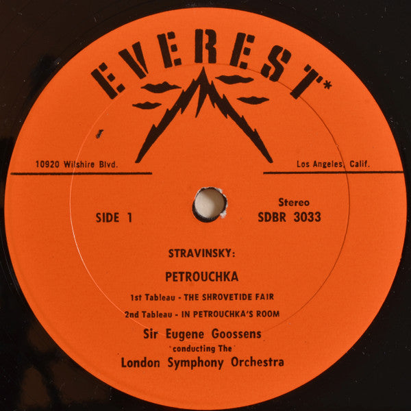 Igor Stravinsky - Sir Eugene Goossens, London Symphony Orchestra : Petrouchka (Original Version) (LP, RP, Ora)