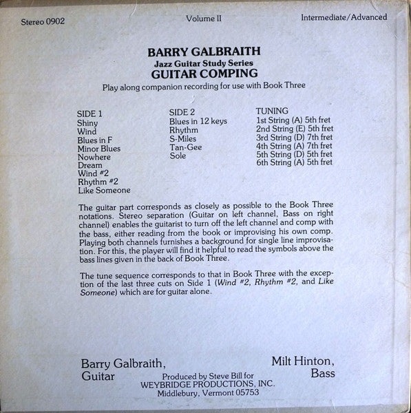 Barry Galbraith : Guitar Comping (LP)