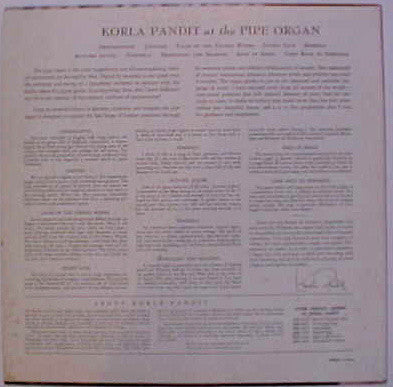 Korla Pandit : Korla Pandit At The Pipe Organ (LP, Album, Mono)