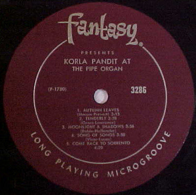 Korla Pandit : Korla Pandit At The Pipe Organ (LP, Album, Mono)