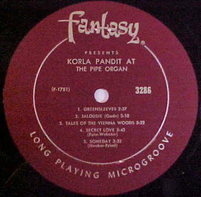 Korla Pandit : Korla Pandit At The Pipe Organ (LP, Album, Mono)