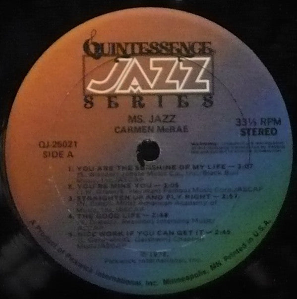 Carmen McRae : Ms. Jazz (LP, Comp)