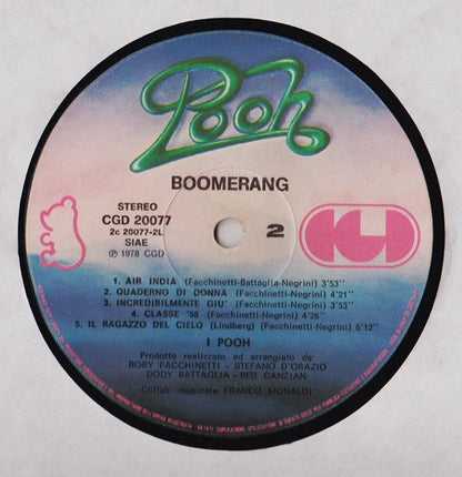Pooh : Boomerang (LP, Album, Gat)