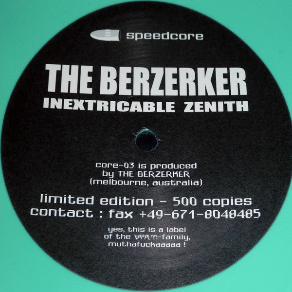 The Berzerker : Inextricable Zenith (12", Ltd, Lig)