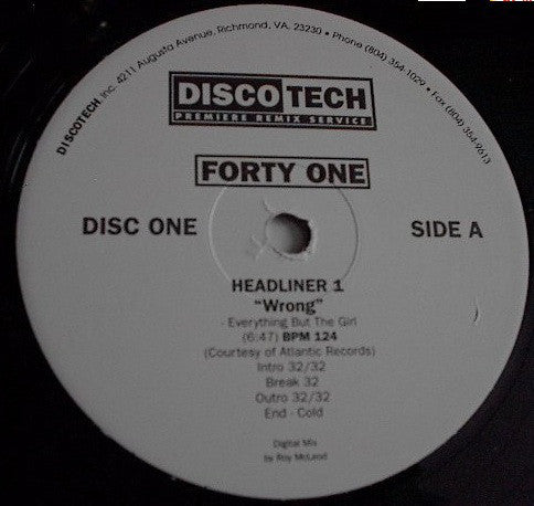 Various : DiscoTech FortyOne (3x12", Comp, Promo)