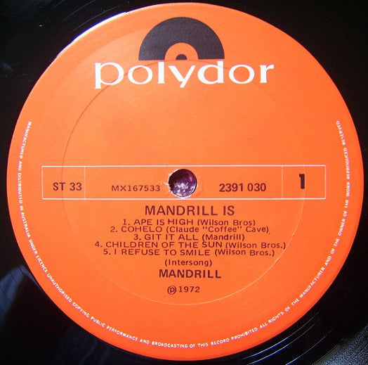 Mandrill : Mandrill Is (LP, Album)