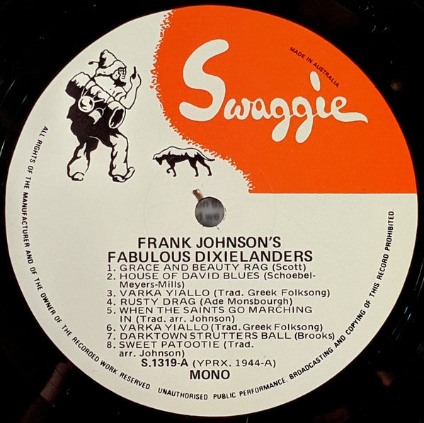 Frank Johnson's Fabulous Dixielanders : 1951-55 (LP, Comp, Mono, RE)