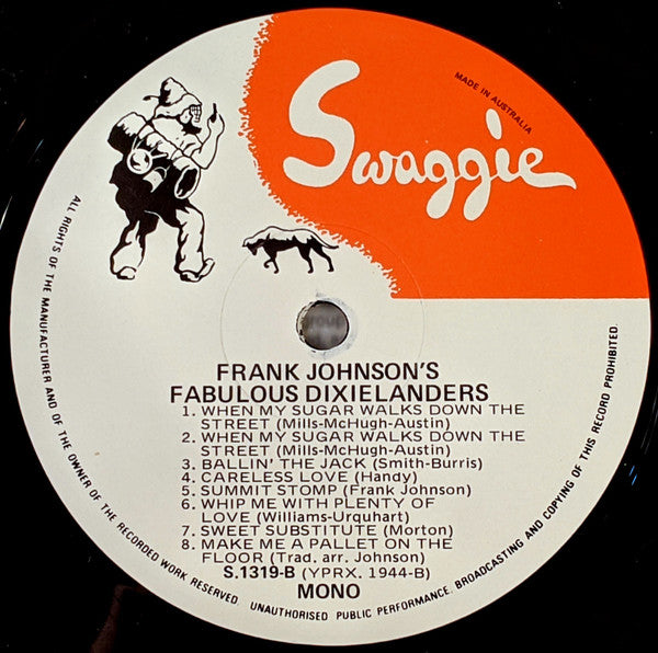 Frank Johnson's Fabulous Dixielanders : 1951-55 (LP, Comp, Mono, RE)