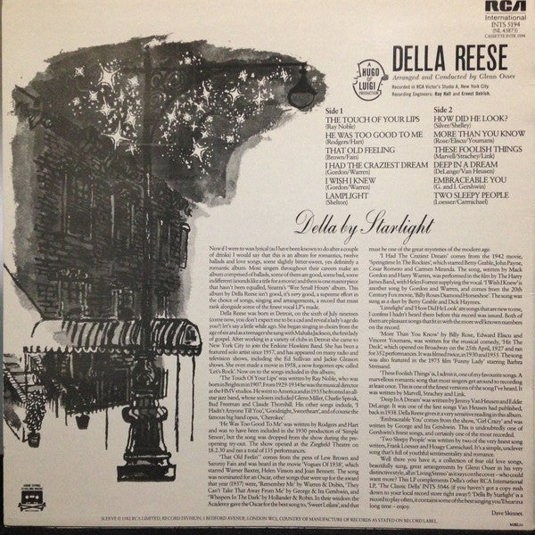 Della Reese : Della By Starlight (LP, Album, RE)