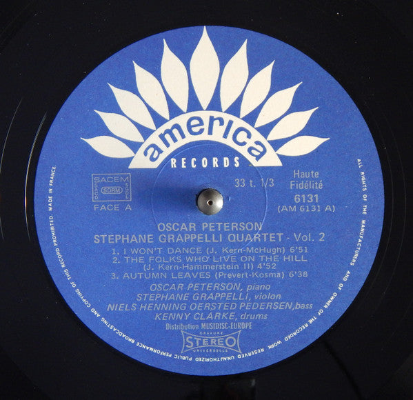 Oscar Peterson - Stéphane Grappelli Quartet : Oscar Peterson - Stephane Grappelli Quartet Vol. 2 (LP, Album, Gat)