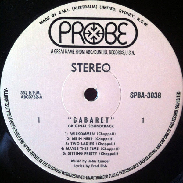 Ralph Burns : Cabaret - Original Soundtrack Recording (LP)