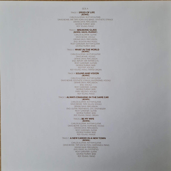 David Bowie : Low (LP, Album, RE, RM, RP)