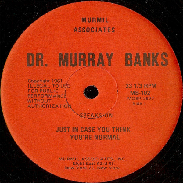 Dr. Murray Banks : Just In Case You Think You're Normal (LP, Album)