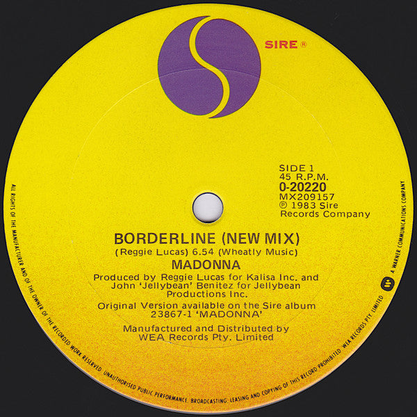 Madonna : Borderline (Triple Mix) (12", Single)