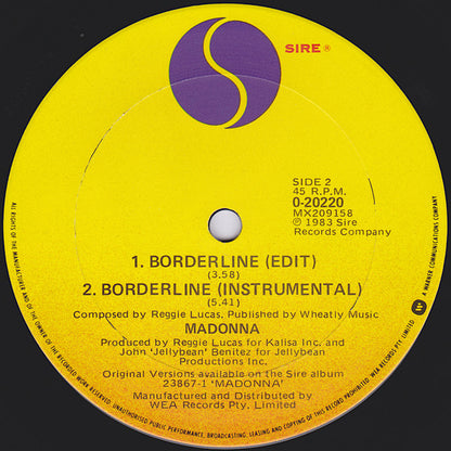 Madonna : Borderline (Triple Mix) (12", Single)