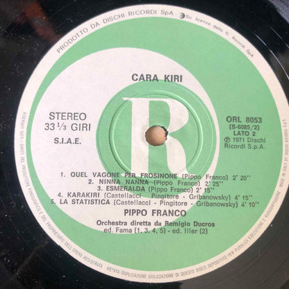 Pippo Franco : Cara Kiri (LP, Album, RE)