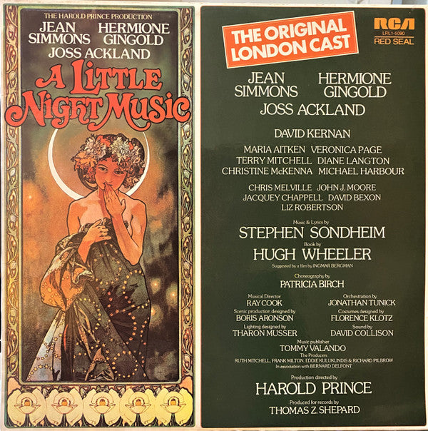 Stephen Sondheim - Jean Simmons (2), Hermione Gingold, Joss Ackland : A Little Night Music (Original London Cast) (LP, Album)