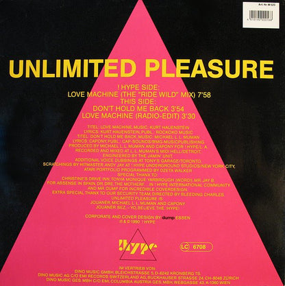 Unlimited Pleasure : Love Machine (12")