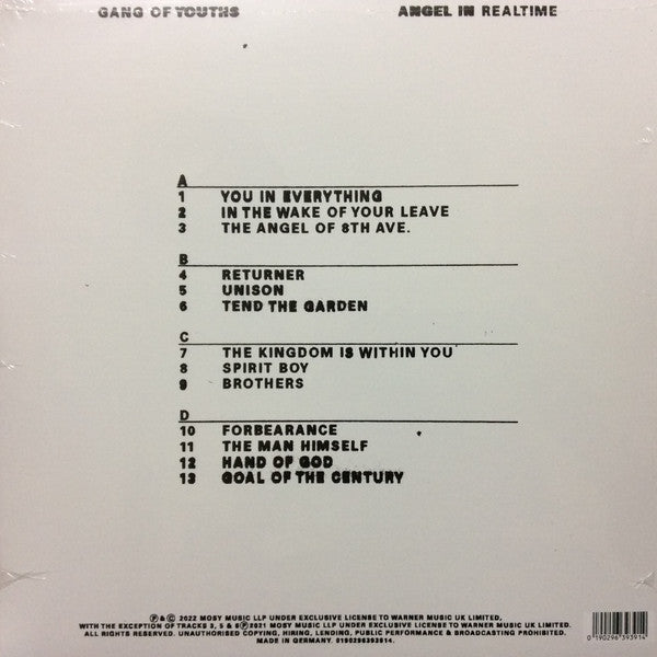 Gang Of Youths* : Angel In Realtime (2xLP, Album, Ltd, Whi)