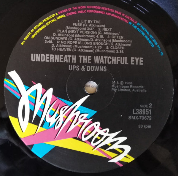 Ups And Downs : Underneath The Watchful Eye (LP, Album)