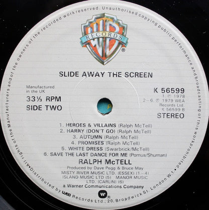 Ralph McTell : Slide Away The Screen (LP, Album)