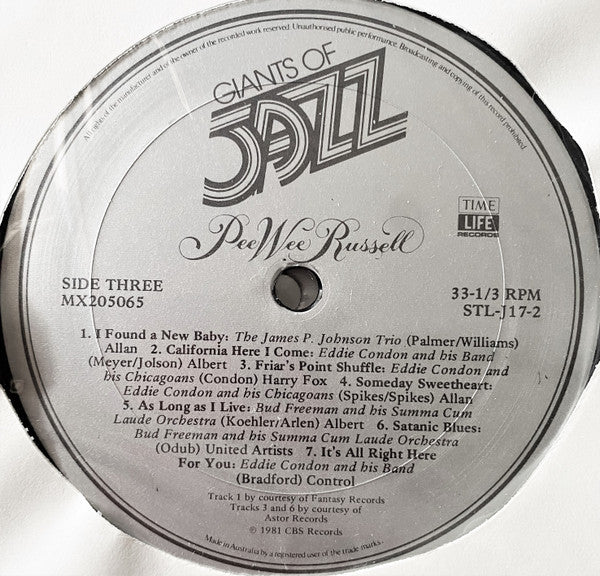 Pee Wee Russell : Giants Of Jazz: Pee Wee Russell (3xLP, Comp + Box)