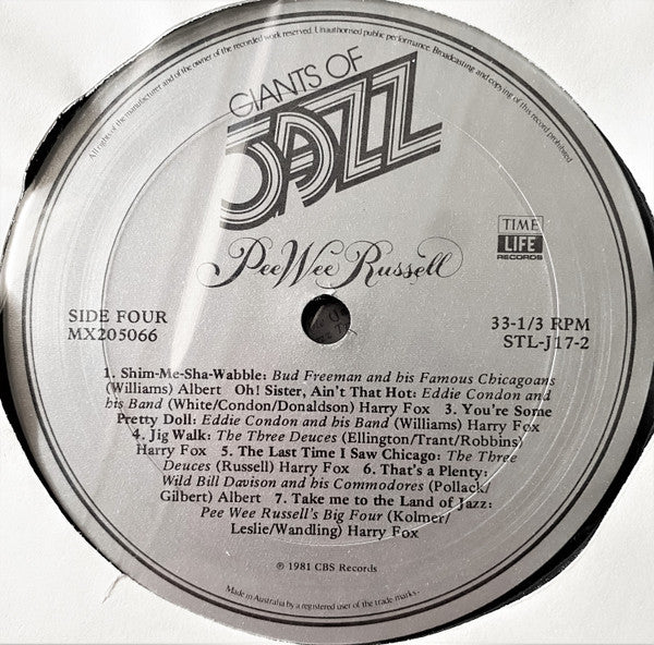 Pee Wee Russell : Giants Of Jazz: Pee Wee Russell (3xLP, Comp + Box)
