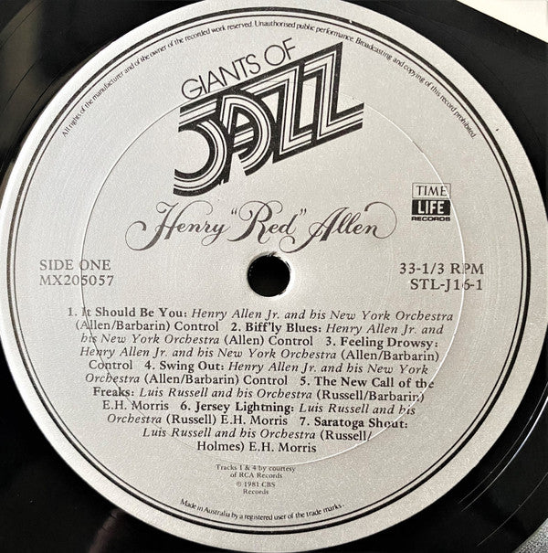 Henry "Red" Allen : Giants Of Jazz: Henry "Red" Allen (3xLP, Comp + Box)