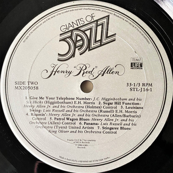 Henry "Red" Allen : Giants Of Jazz: Henry "Red" Allen (3xLP, Comp + Box)