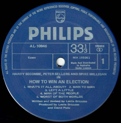 Harry Secombe, Peter Sellers and Spike Milligan : How To Win An Election (Or Not Lose By Much) (LP, Album)