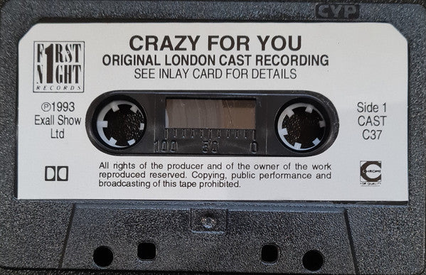 Various : Crazy For You Original London Cast Recording (Cass)