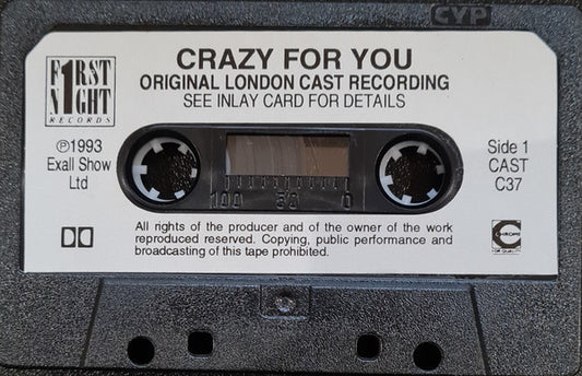 Various : Crazy For You Original London Cast Recording (Cass)