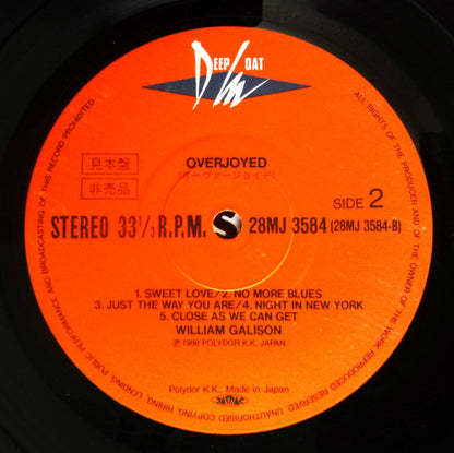 William Galison : Overjoyed (LP, Album, Promo)