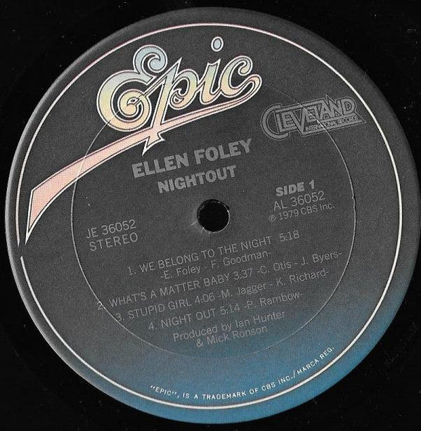 Ellen Foley : Nightout (LP, Album, Ter)
