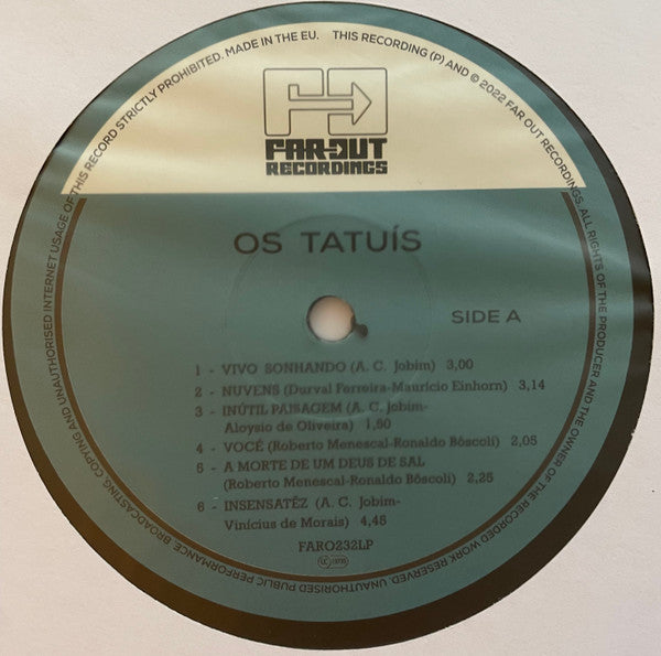 Os Tatuís : Os Tatuís (LP, Album, RE)