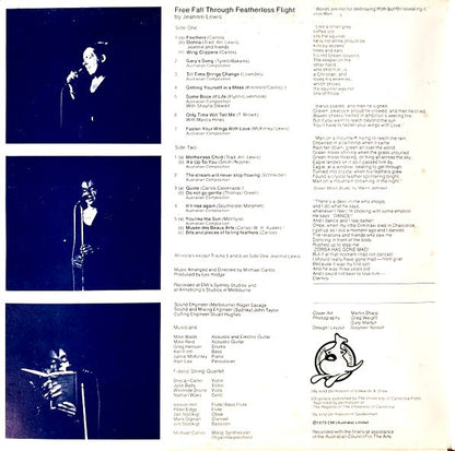 Jeannie Lewis : Free Fall Through Featherless Flight (LP, Album, Gat)