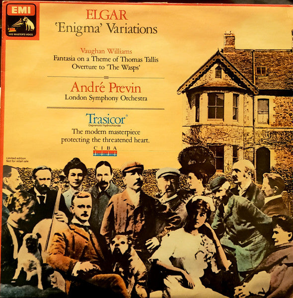 Elgar*, Vaughan Williams*, André Previn, London Symphony Orchestra : 'Enigma' Variations / Fantasia On A Theme Of Thomas Tallis / Overture To 'The Wasps' (LP)