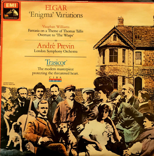 Elgar*, Vaughan Williams*, André Previn, London Symphony Orchestra : 'Enigma' Variations / Fantasia On A Theme Of Thomas Tallis / Overture To 'The Wasps' (LP)