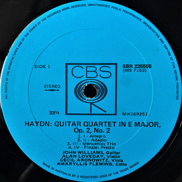 John Williams (7), Niccolò Paganini, Joseph Haydn : Paganini: Guitar Trio - Haydn: Guitar Quartet (LP, Album)
