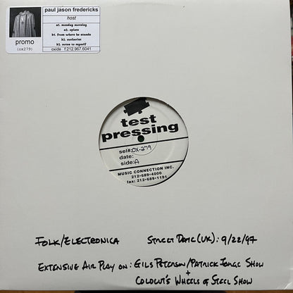 Paul Jason Fredericks : Host (12", EP, W/Lbl)