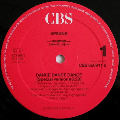 Spagna* : Dance, Dance, Dance (Special Version) (12", Maxi)