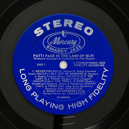 Patti Page With Pete Rugolo Orchestra : In The Land Of Hi-Fi (LP, Album)