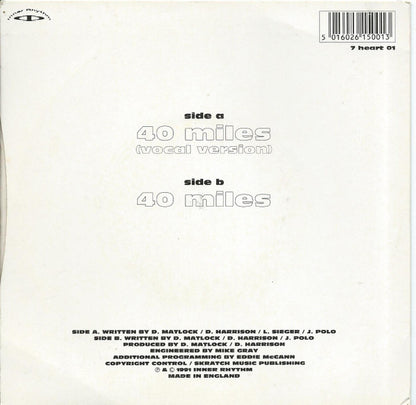 Congress : 40 Miles (7", Whi)